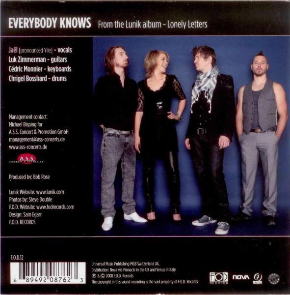 Lunik - Everybody Knows - Cd