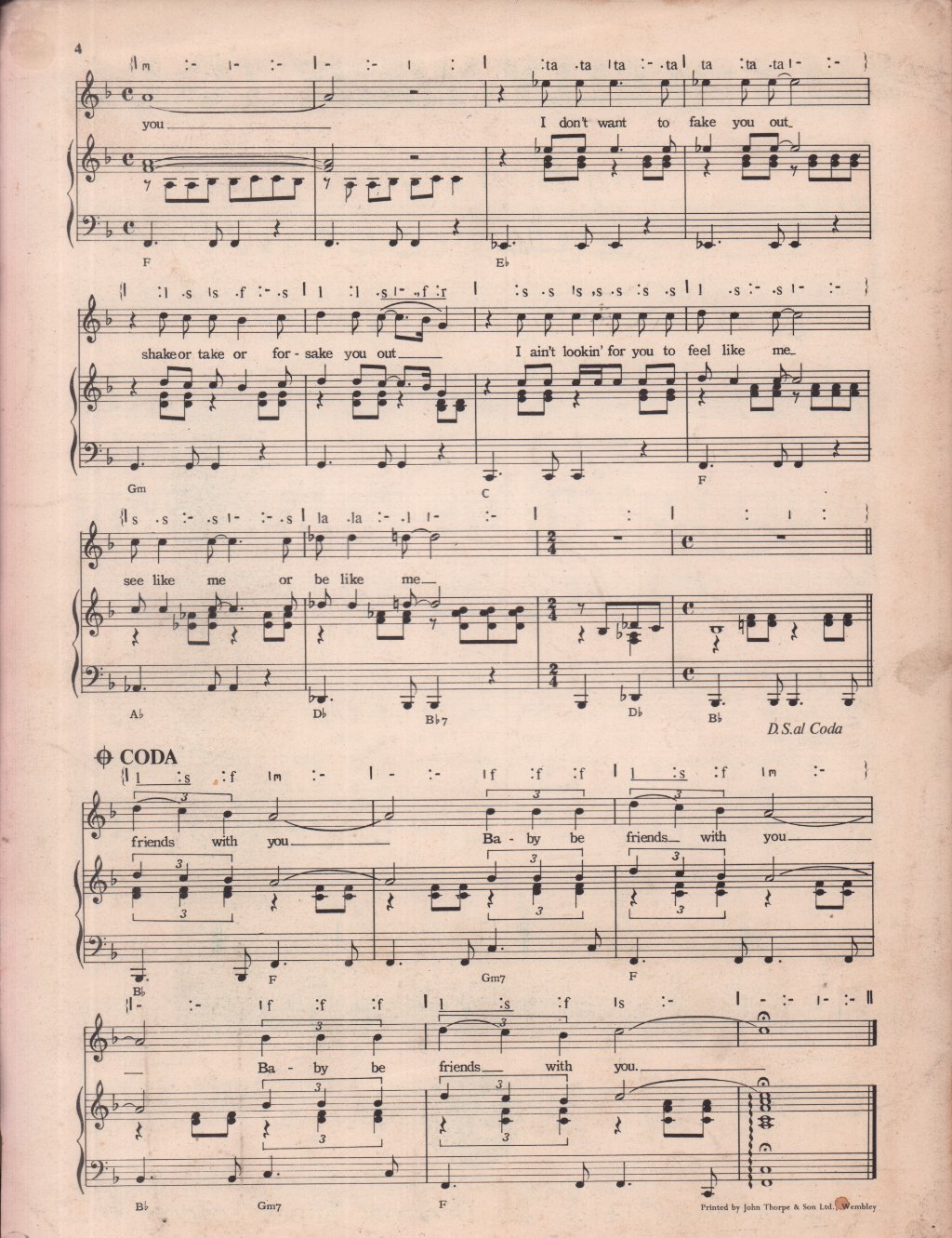 Byrds - All I Really Want To Do - Sheet Music