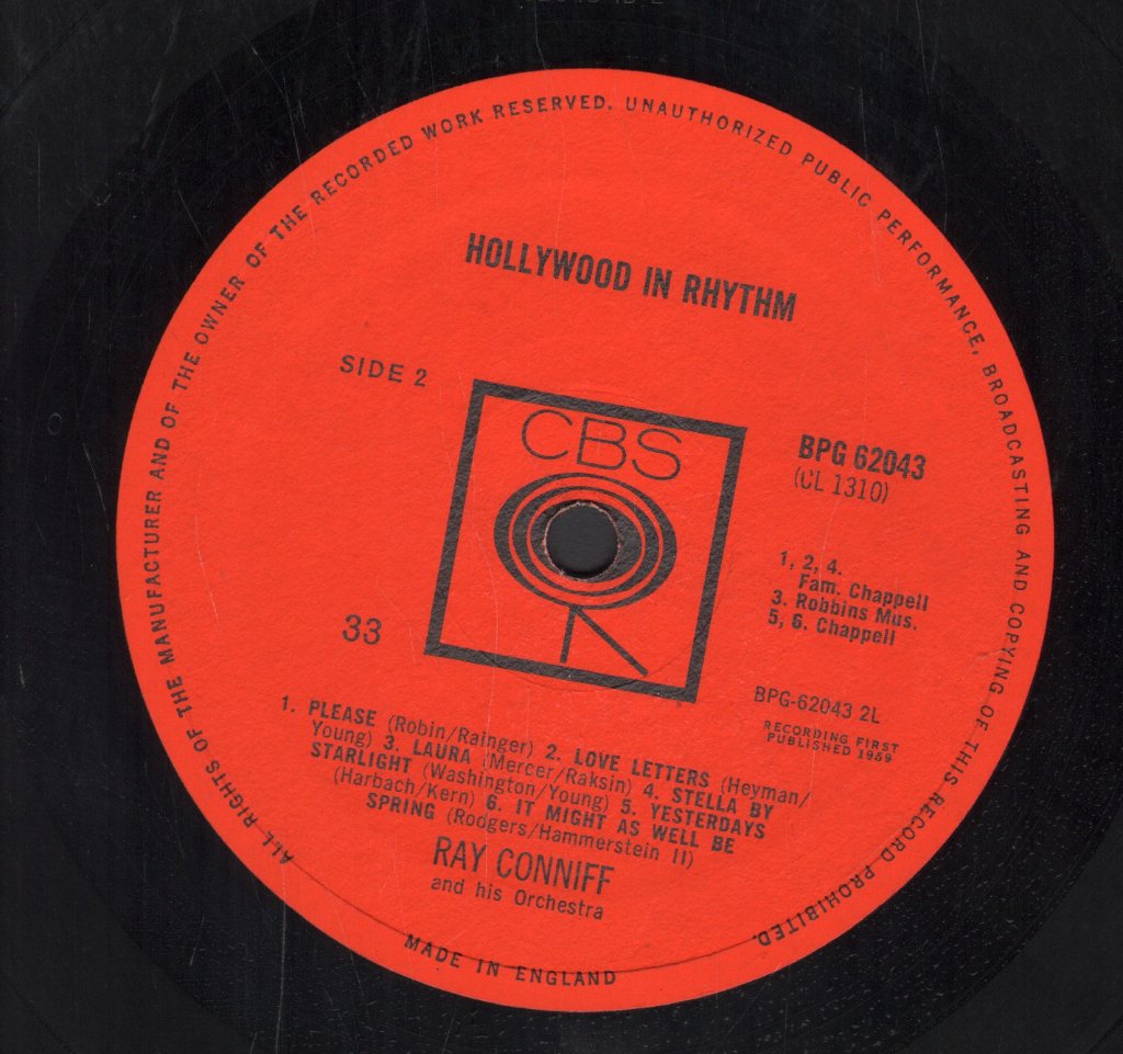 Ray Conniff And His Orchestra - Hollywood In Rhythm - Lp