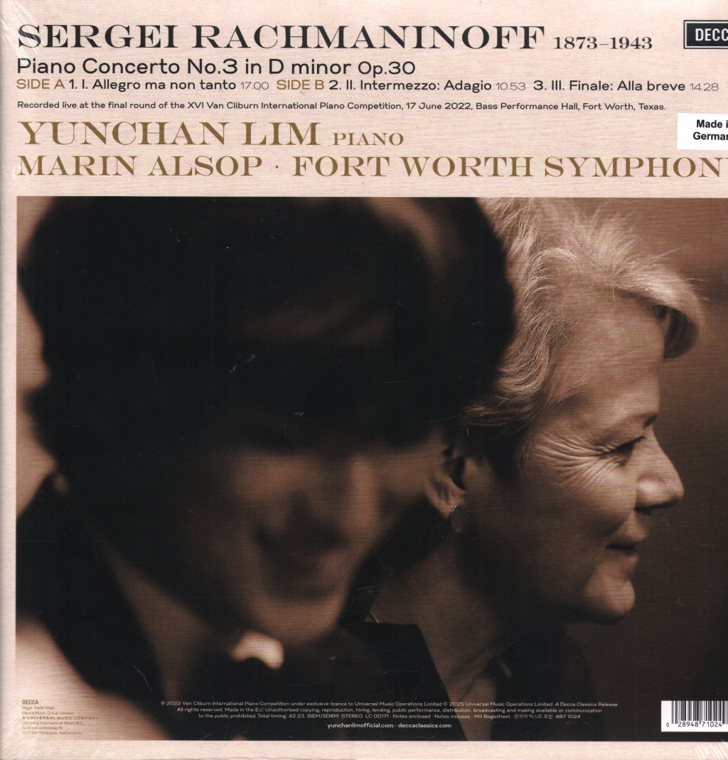Yunchan Lim - Rachmaninoff Piano Concerto No. 3 - Lp