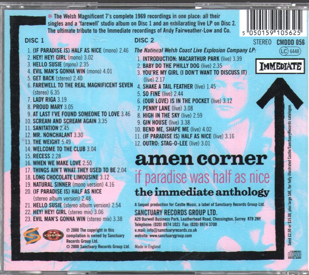 Amen Corner - If Paradise Was Half As Nice: The Immediate Anthology - Double Cd