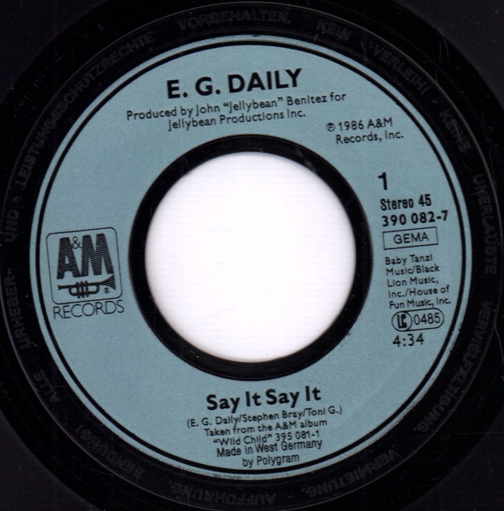 E.G. Daily - Say It, Say It - 7 Inch