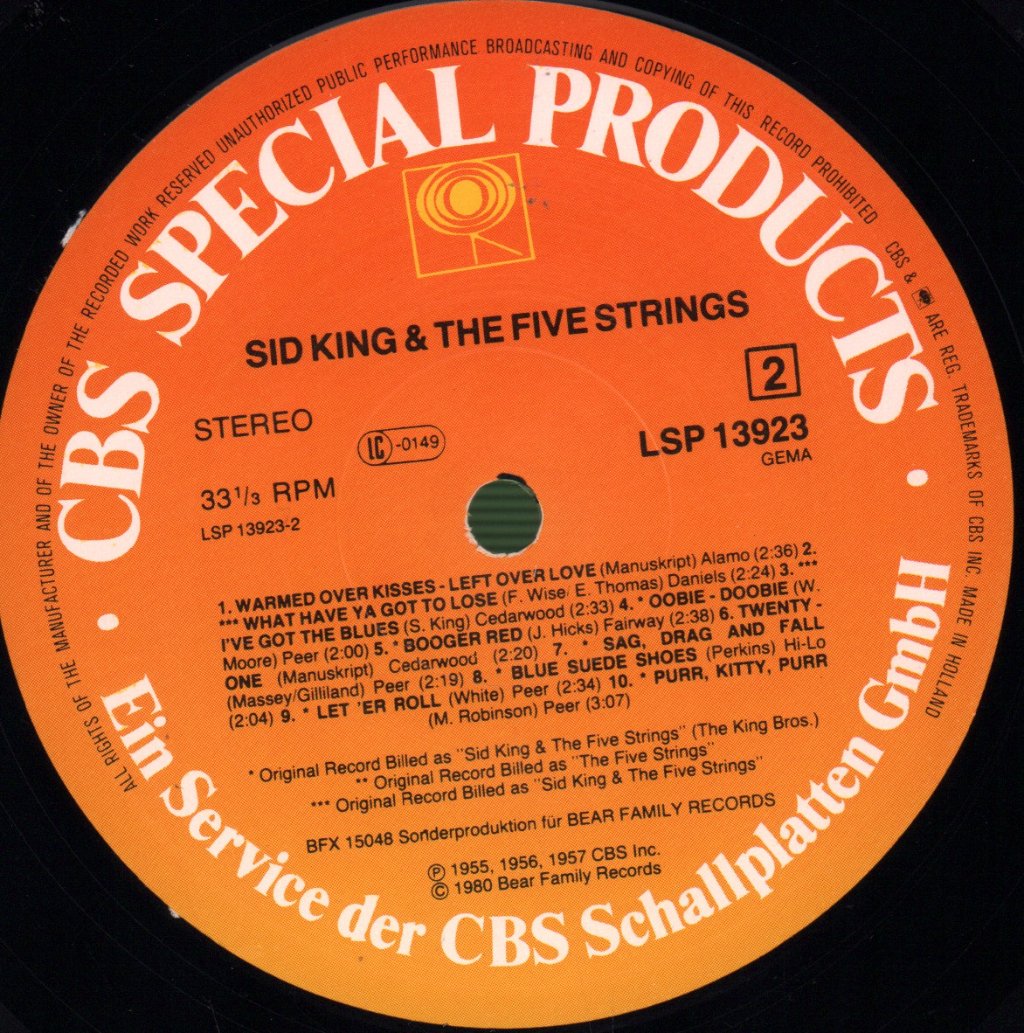 Sid King And The Five Strings - Gonna Shake This Shack Tonight - Lp