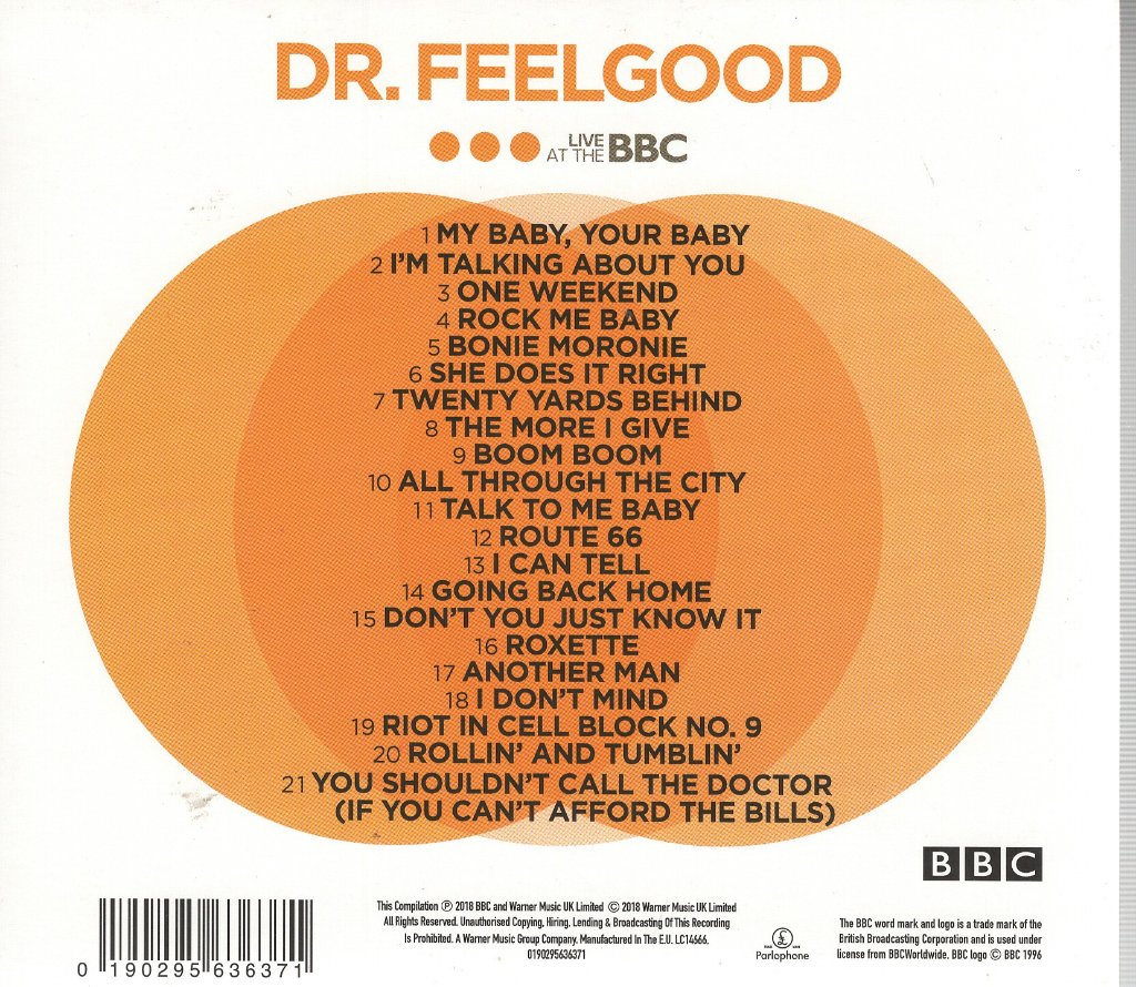 Dr. Feelgood - Live At The BBC - Cd