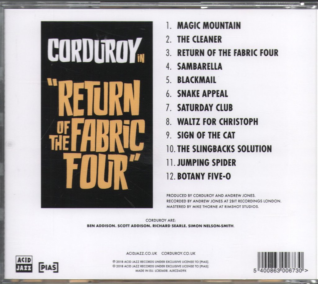 Corduroy - Return Of The Fabric Four - Cd