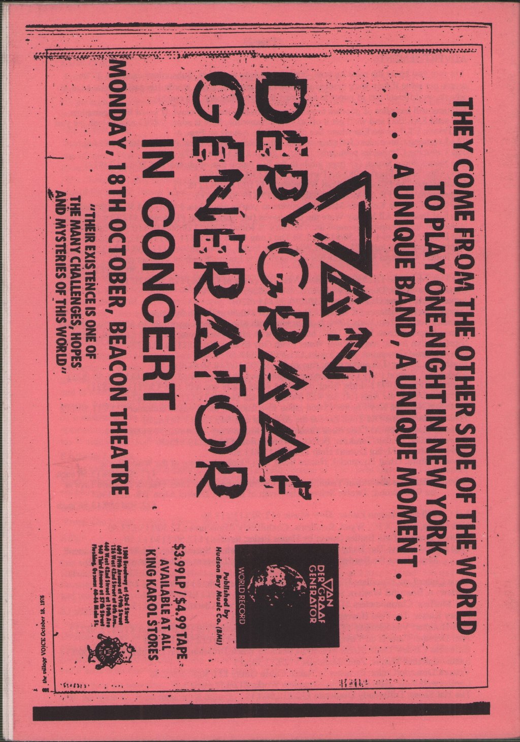 Peter Hammill and Van Der Graaf Generator - Pilgrims 31 - Fanzine