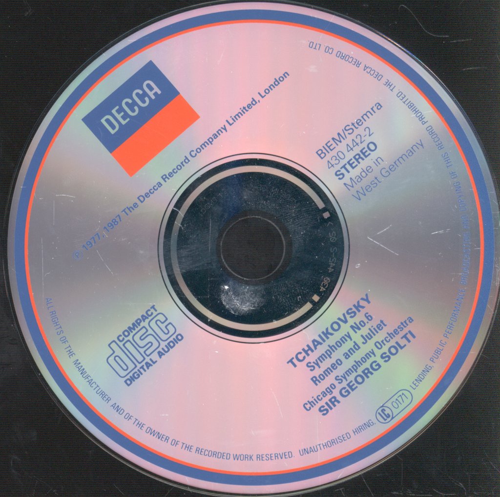 Chicago Symphony Orchestra / Sir Georg Solti - Tchaikovsky - Symphony No.6 'Pathetique' / Romeo & Juliet - Cd