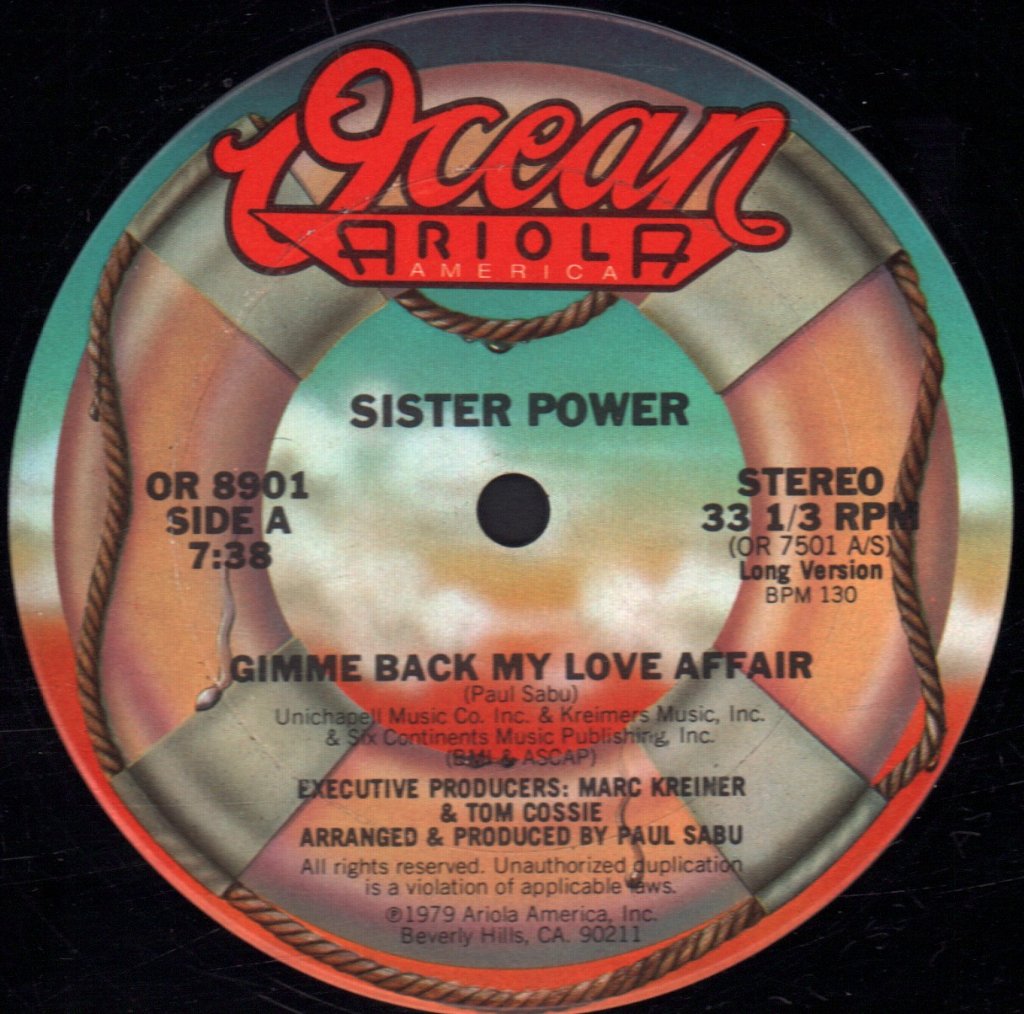 Sister Power - Gimme Back My Love Affair - 12 Inch