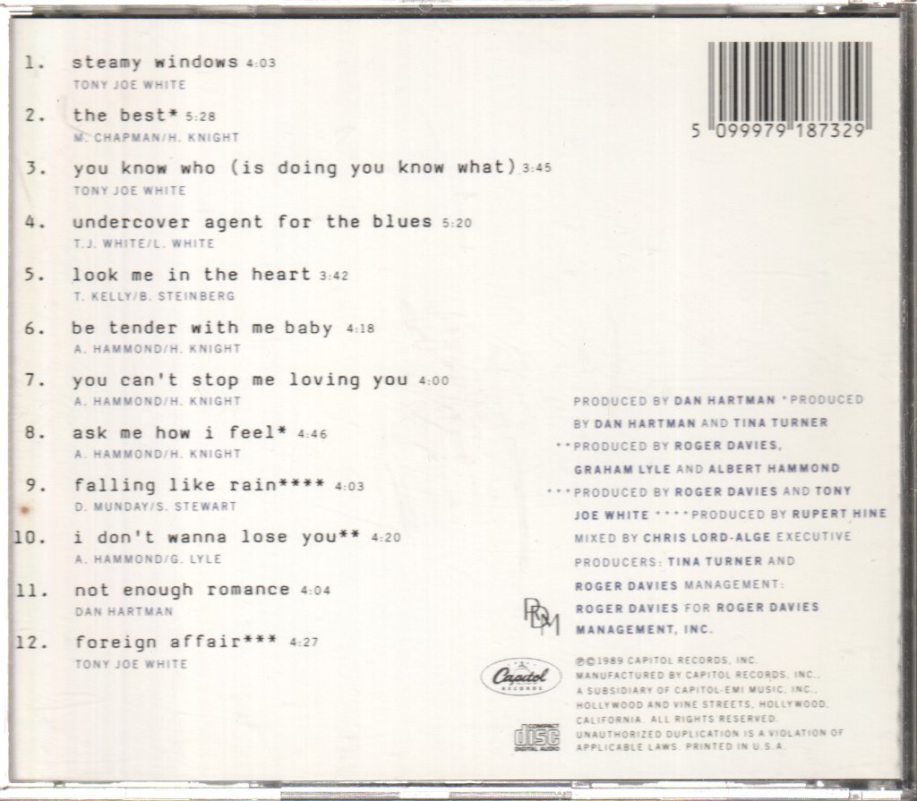 Tina Turner - Foreign Affair - Cd