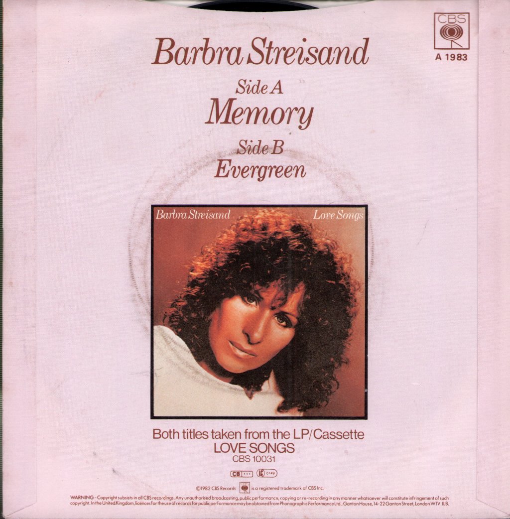 Barbra Streisand - Memory - 7 Inch