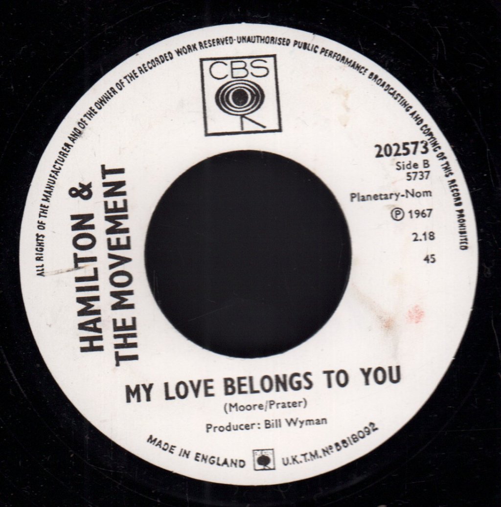 Hamilton And The Movement - I'm Not The Marrying Kind - 7 Inch