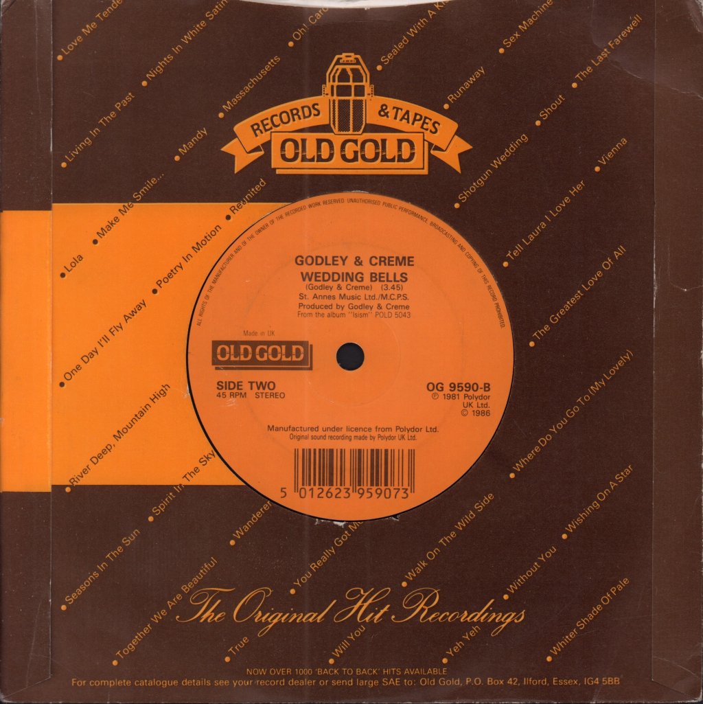 Godley And Creme - Under Your Thumb - 7 Inch