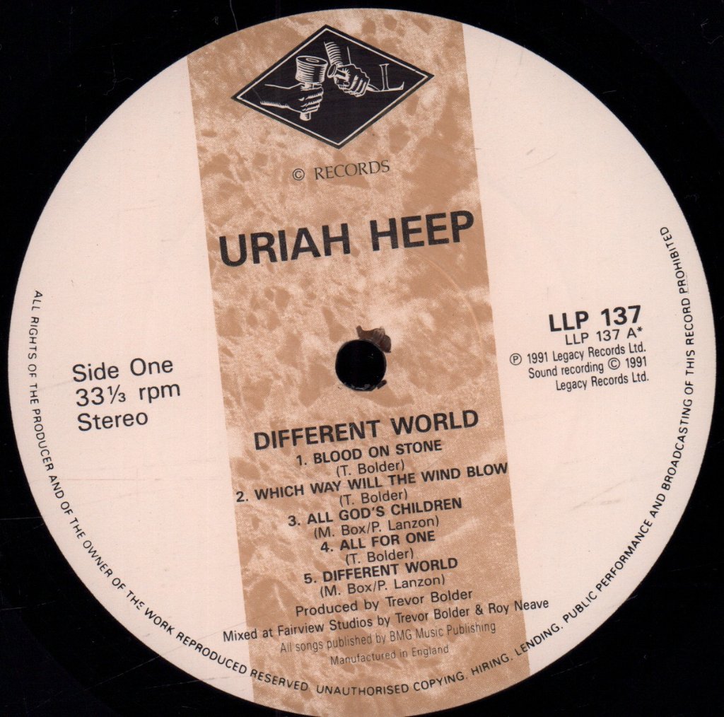 Uriah Heep - Different World - Lp