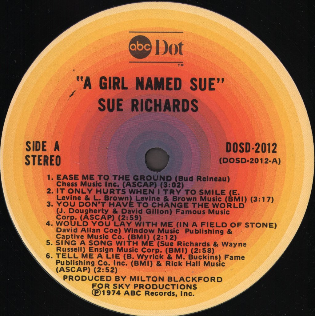 Sue Richards - A Girl Named Sue - Lp