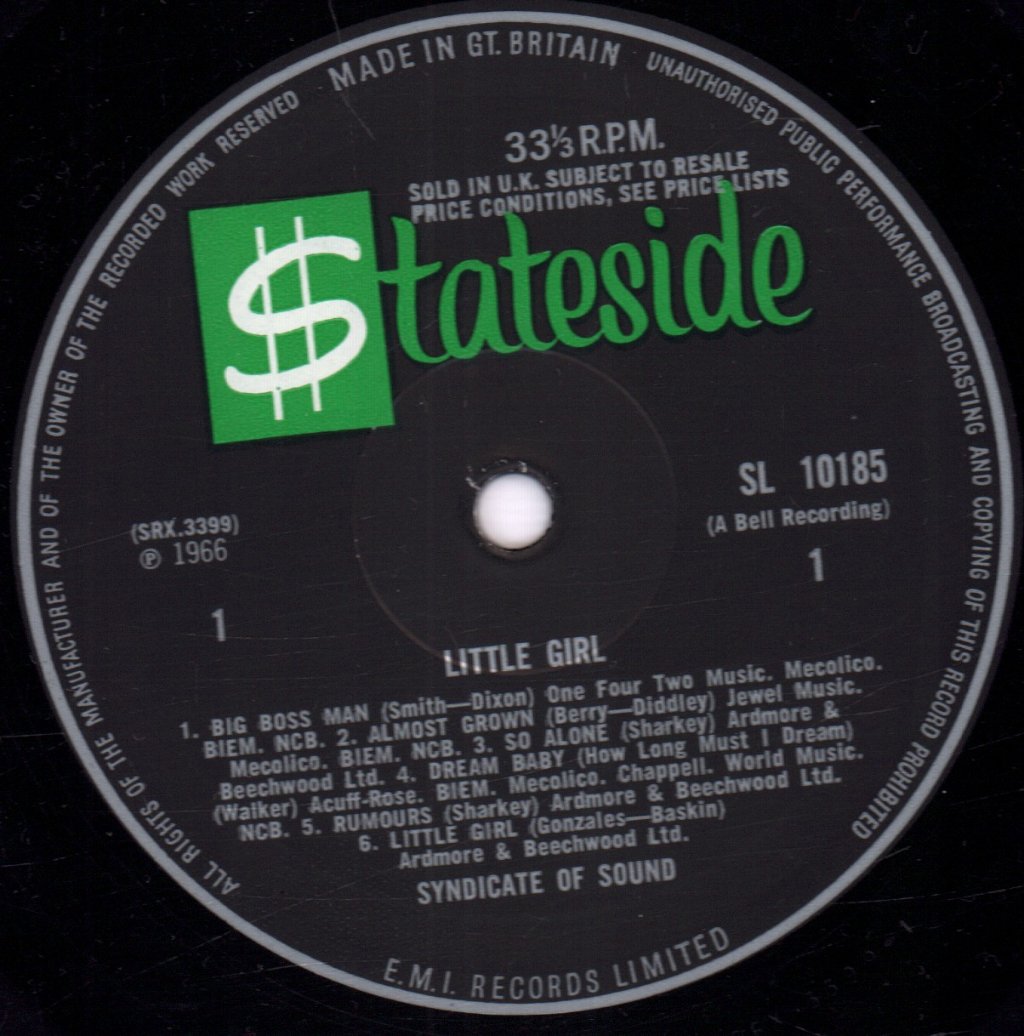Syndicate Of Sound - Little Girl - Lp