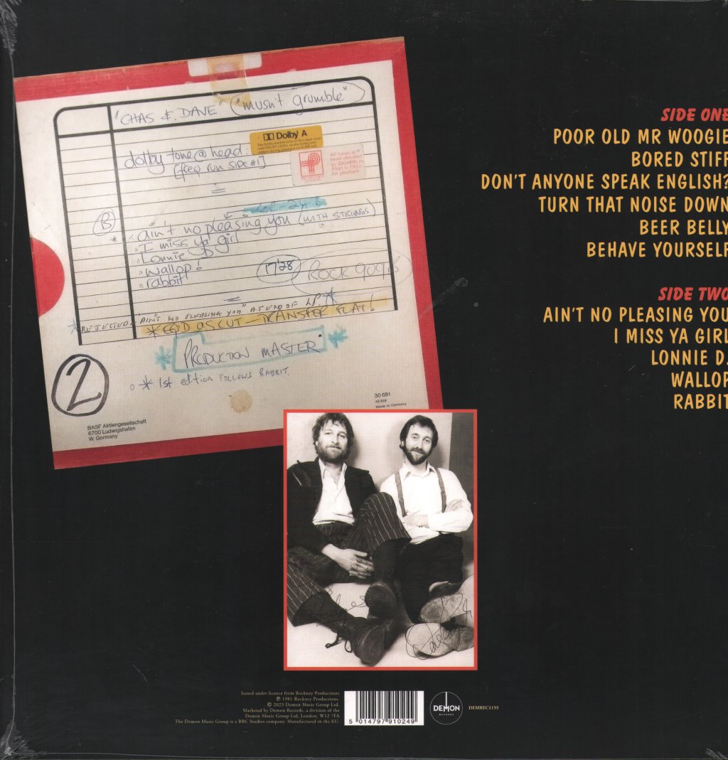 Chas And Dave - Mustn't Grumble - Lp