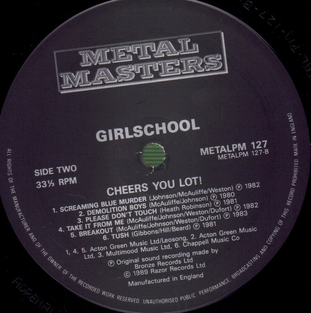 Girlschool - Cheers You Lot! - Lp