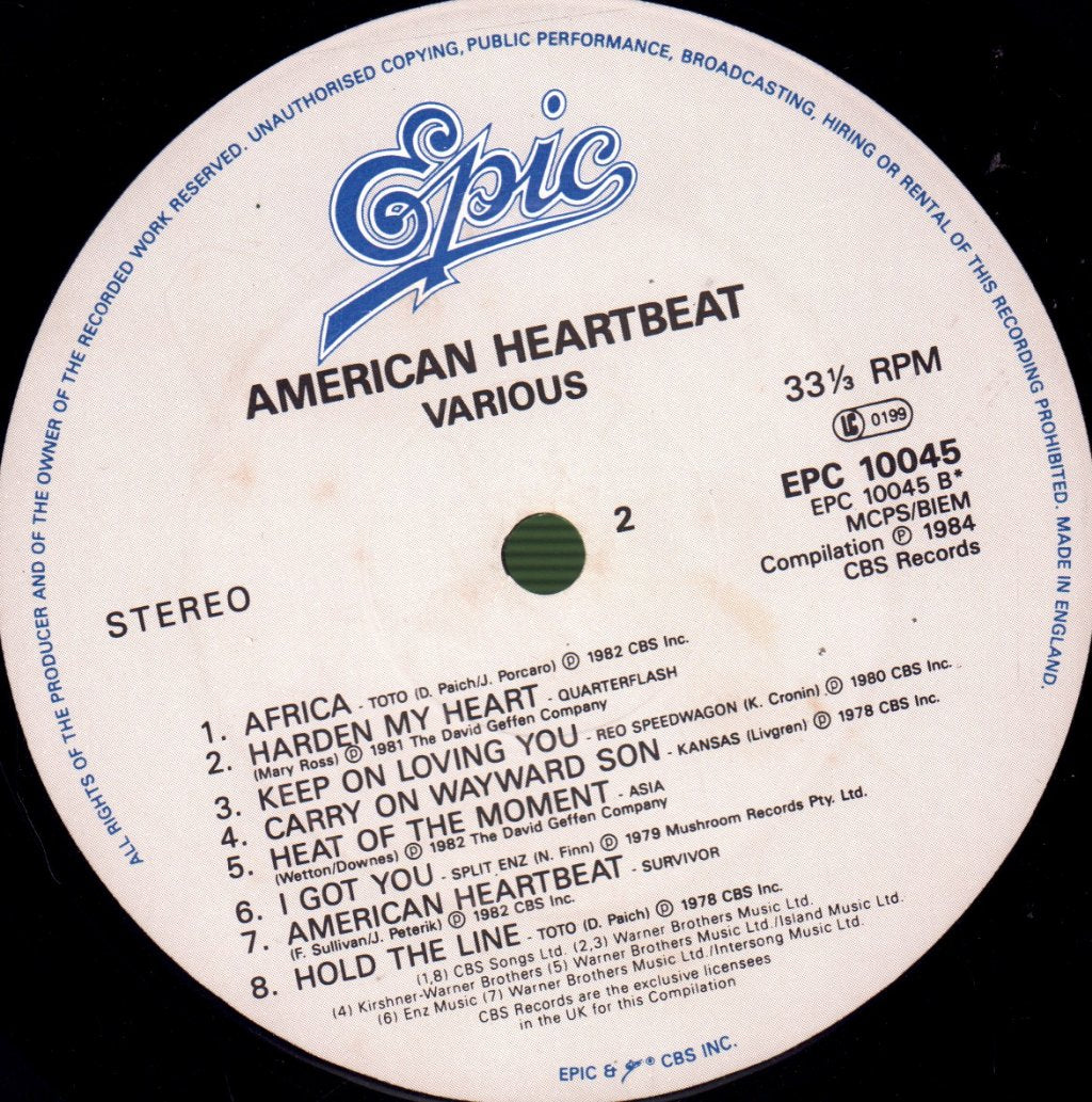 Various Artists - American Heartbeat - Lp