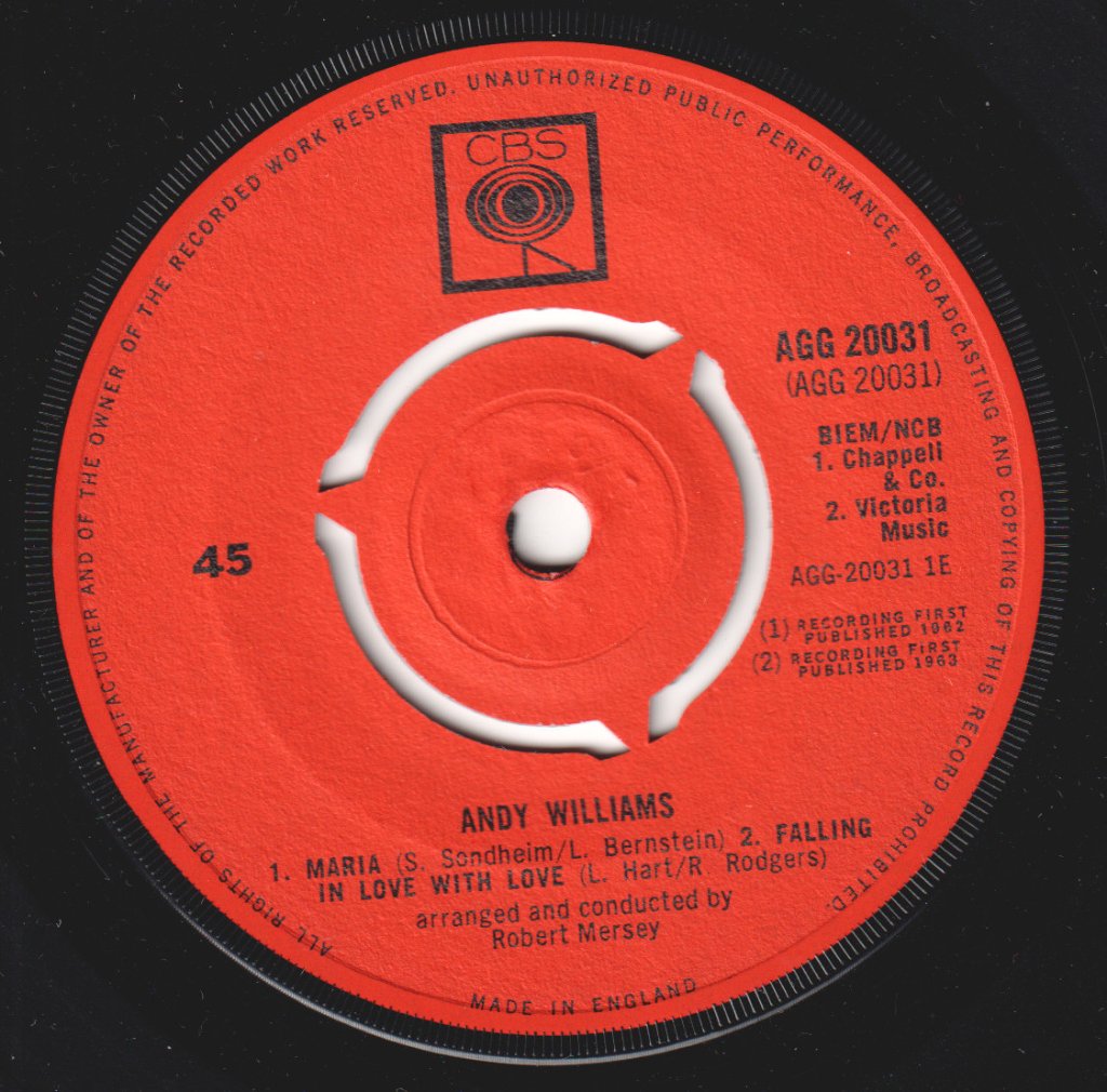 Andy Williams - Andy Williams - 7 Inch