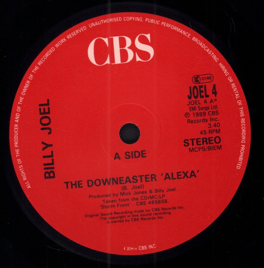 Billy Joel - Downeaster Alexa - 7 Inch