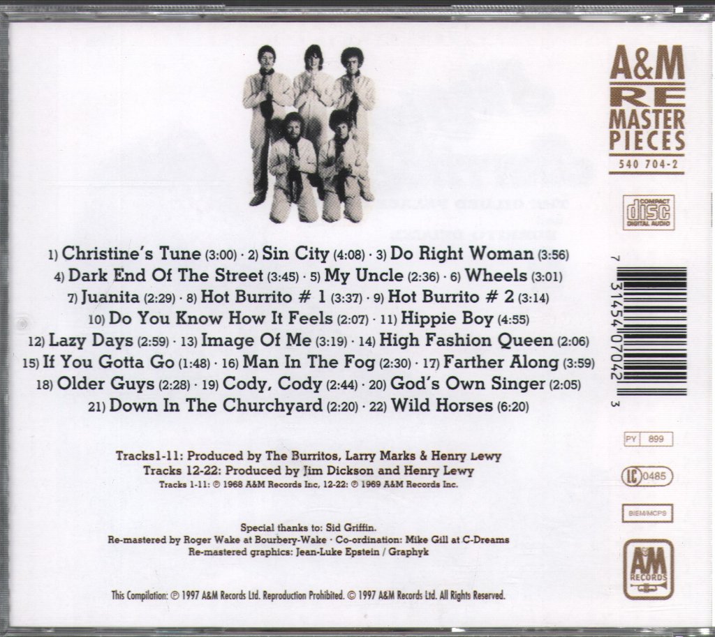 Flying Burrito Bros - Gilded Palace Of Sin & Burrito Deluxe - Cd