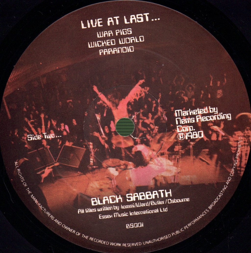 Black Sabbath - Live At Last - Lp