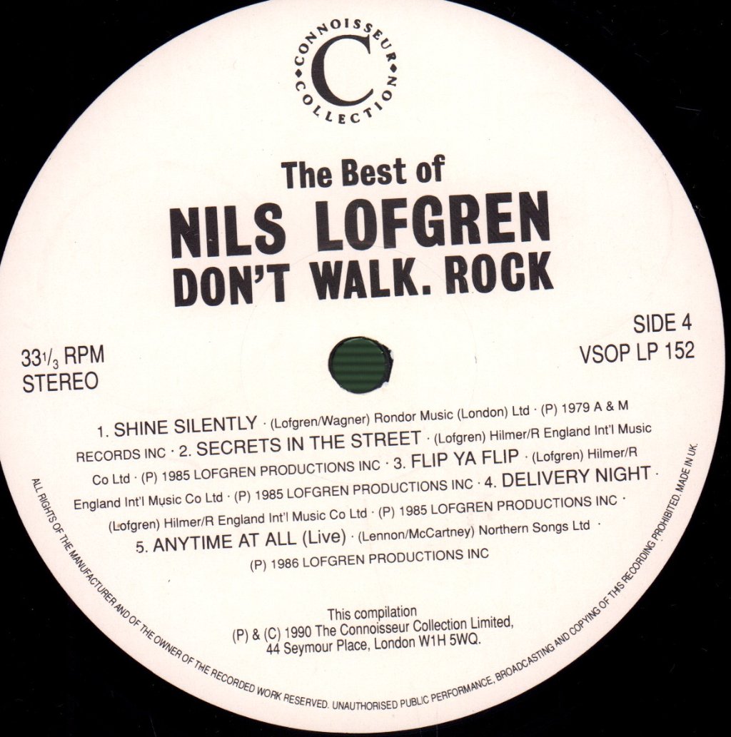 Nils Lofgren - Don't Walk. Rock (Best Of) - Double Lp