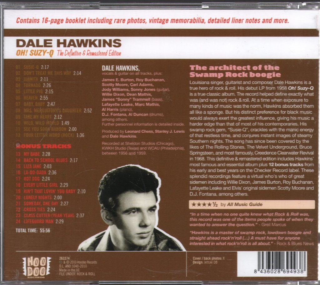 Dale Hawkins - Oh! Suzy-Q (The Definitive & Remastered Edition) - Cd