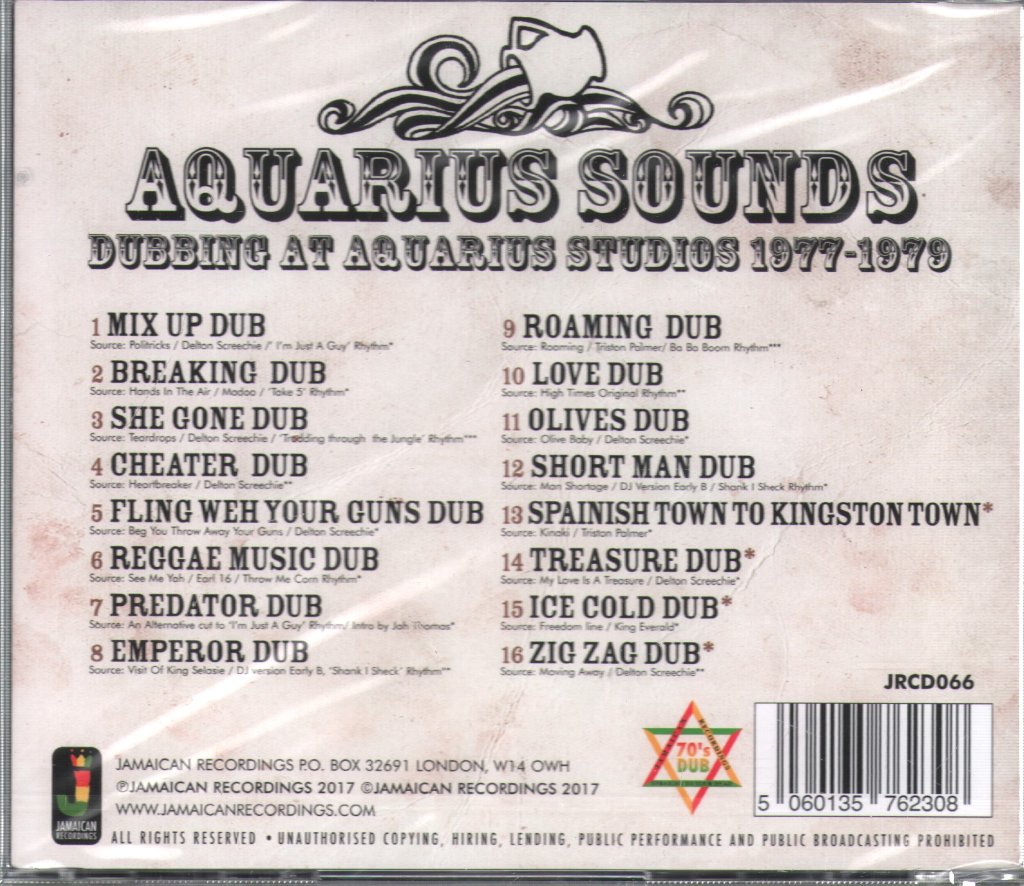 Various Artists - Aquarius Sounds: Dubbing At Aquarius Studios 1977-79 - Cd