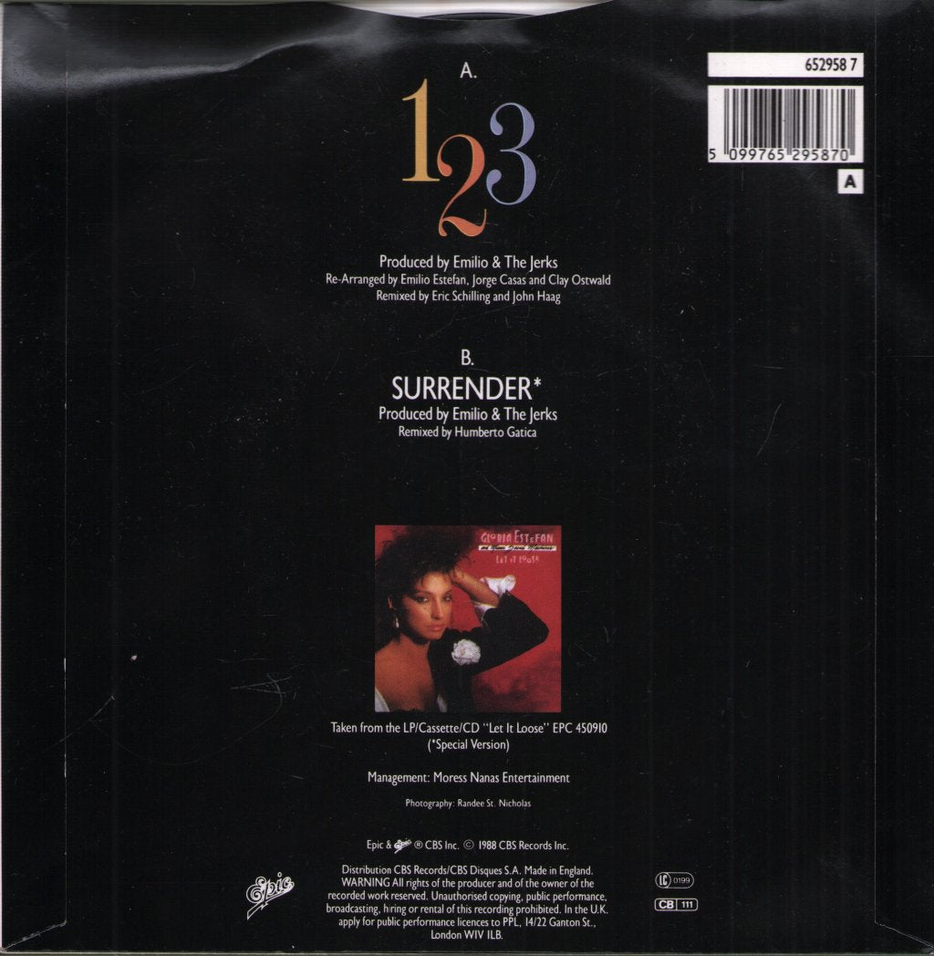 Gloria Estefan - 123 - 7 Inch