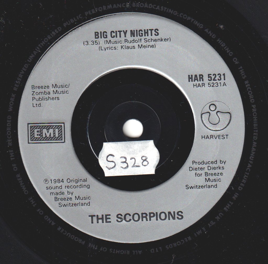 Scorpions - Big City Nights - 7 Inch