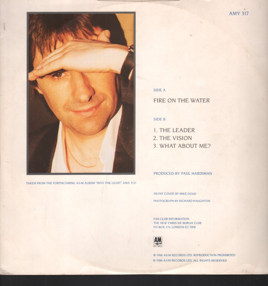 Chris De Burgh - Fire On The Water - 12 Inch