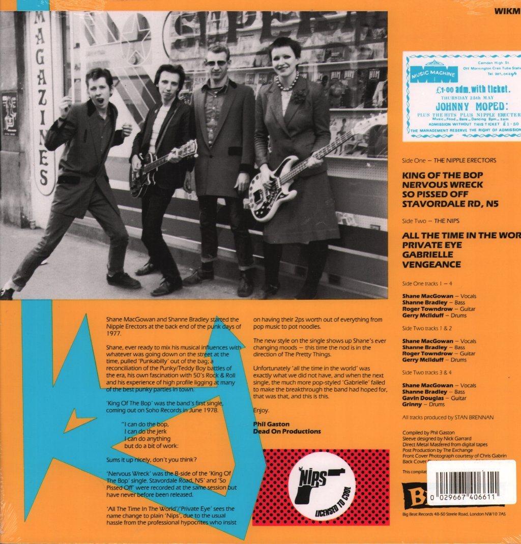Nips/Nipple Erectors - Bops, Babes, Booze & Bovver - Lp