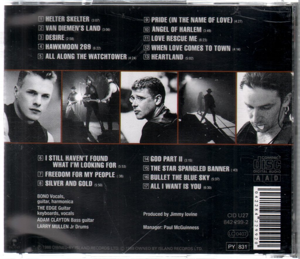 U2 - Rattle And Hum - Cd