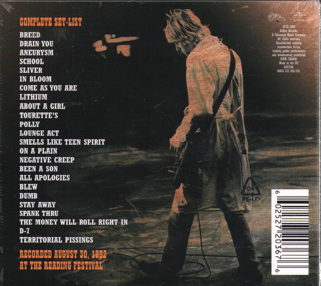 Nirvana - Live At Reading - Cd