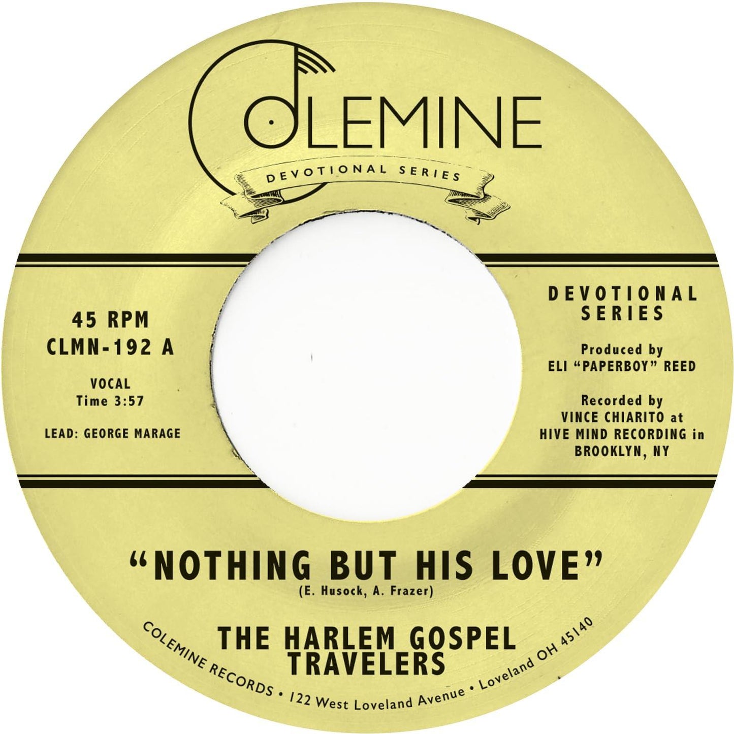 Harlem Gospel Travelers - Nothing But His Love - 7 Inch