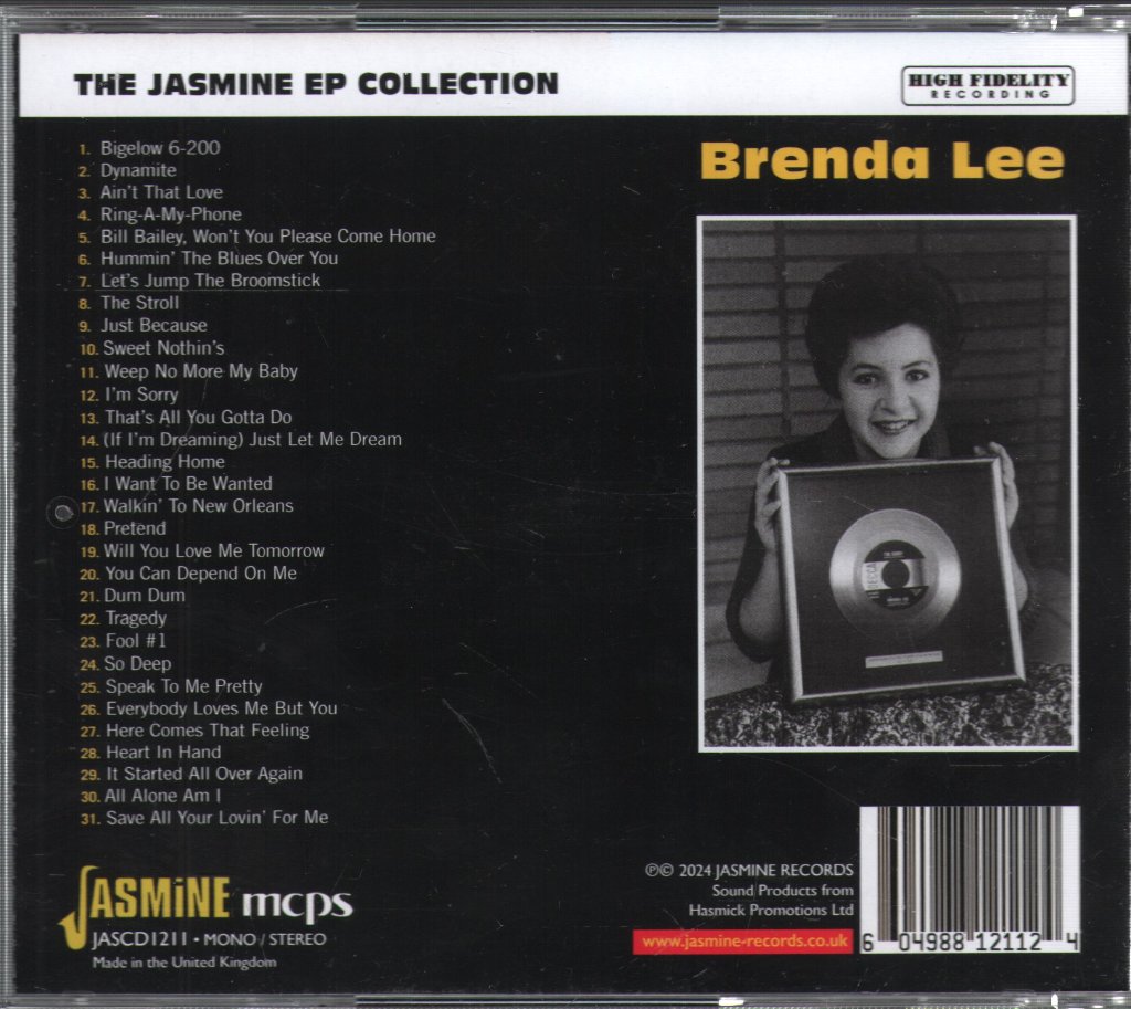 Brenda Lee - Jasmine Ep Collection - Cd