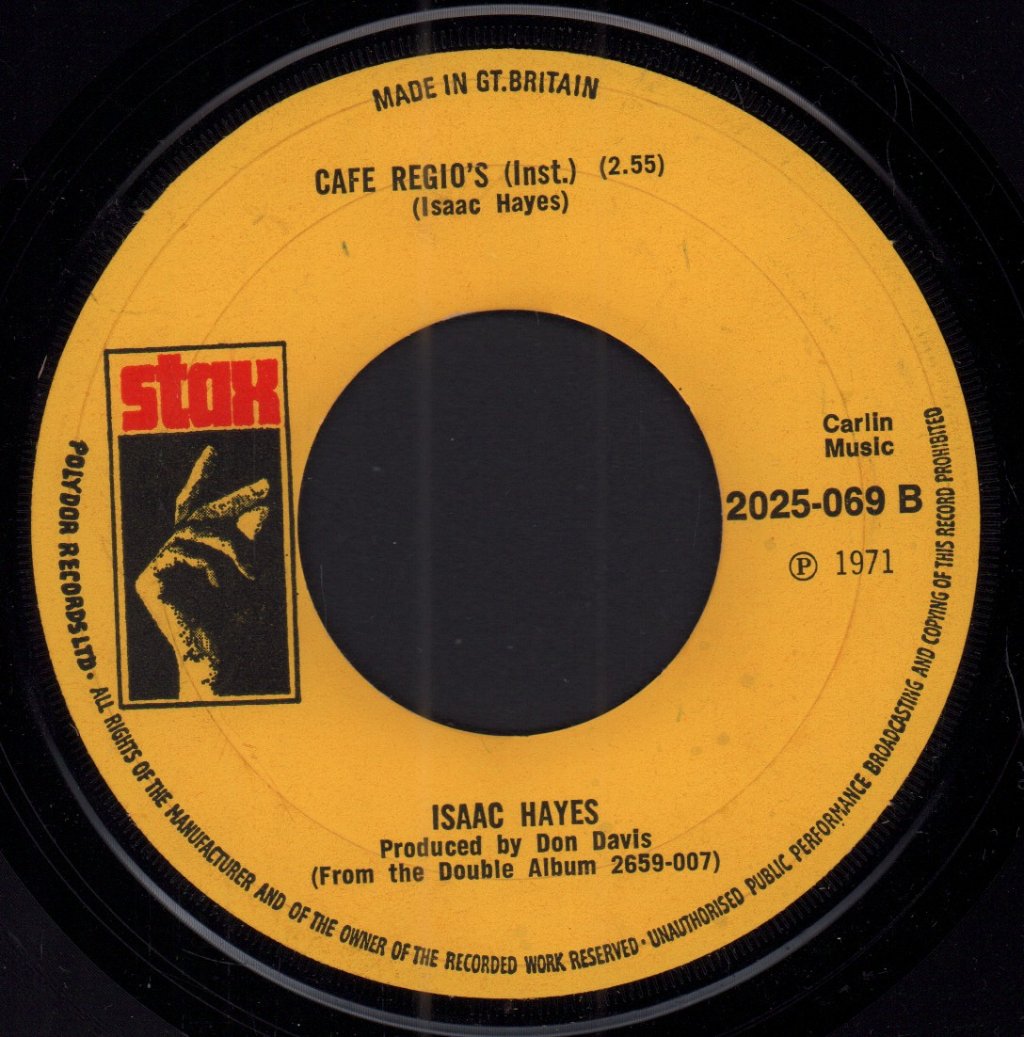 Isaac Hayes - Theme From Shaft - 7 Inch