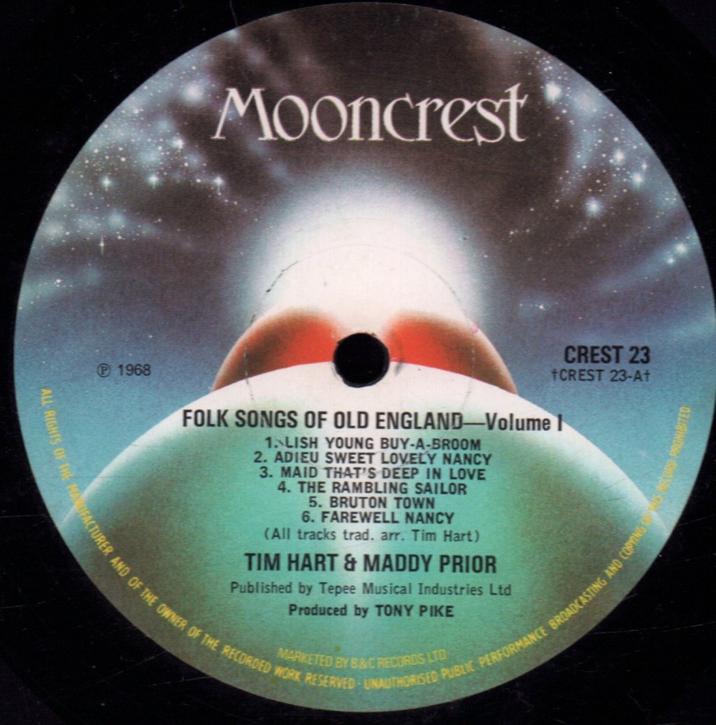 Tim Hart And Maddy Prior - Folk Songs Of Olde England Vol 1 - Lp