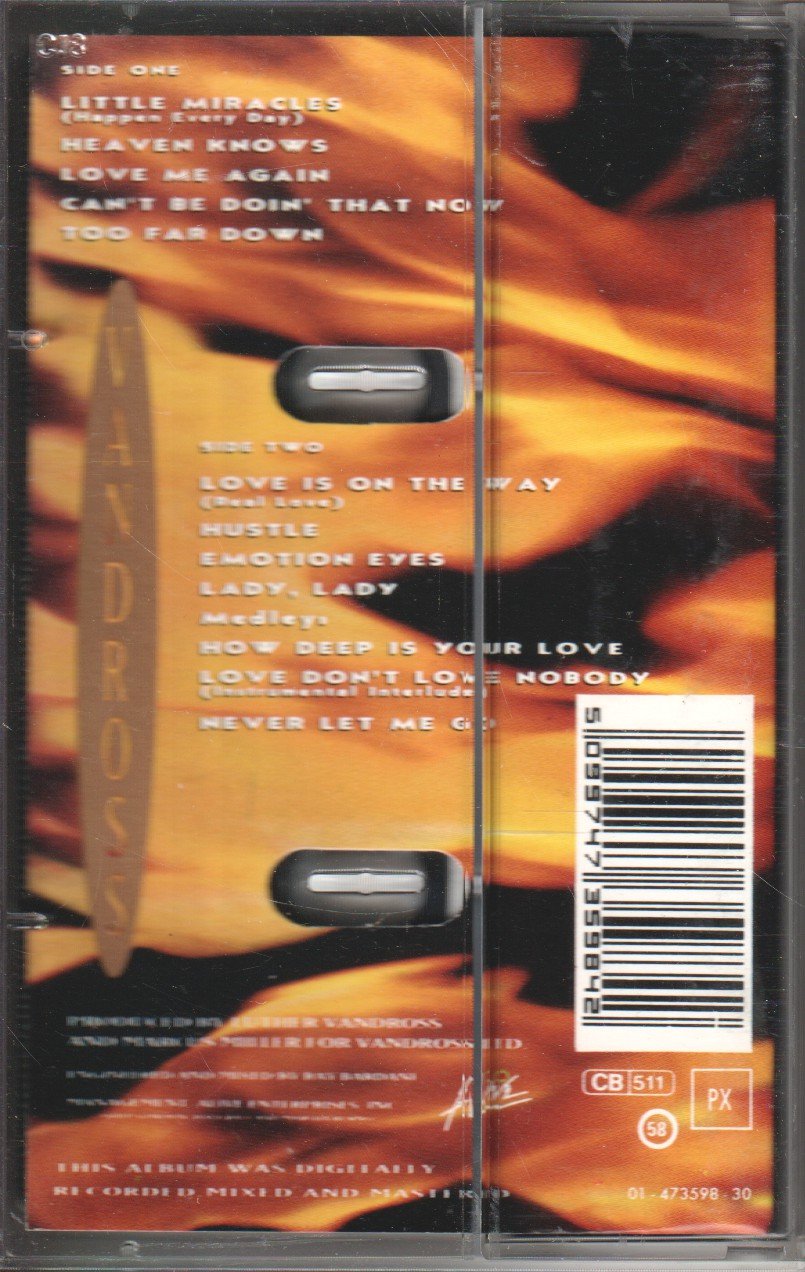 Luther Vandross - Never Let Me Go - Cassette