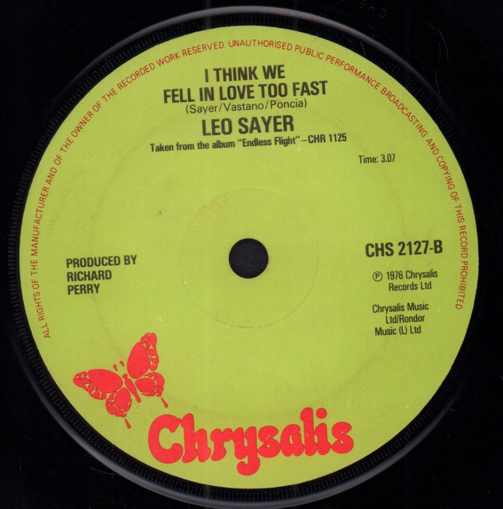 Leo Sayer - When I Need You - 7 Inch