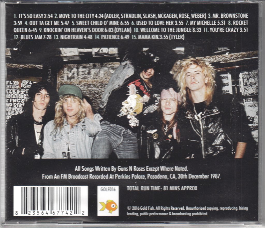 Guns N' Roses - Perkins Palace 1987 - Cd