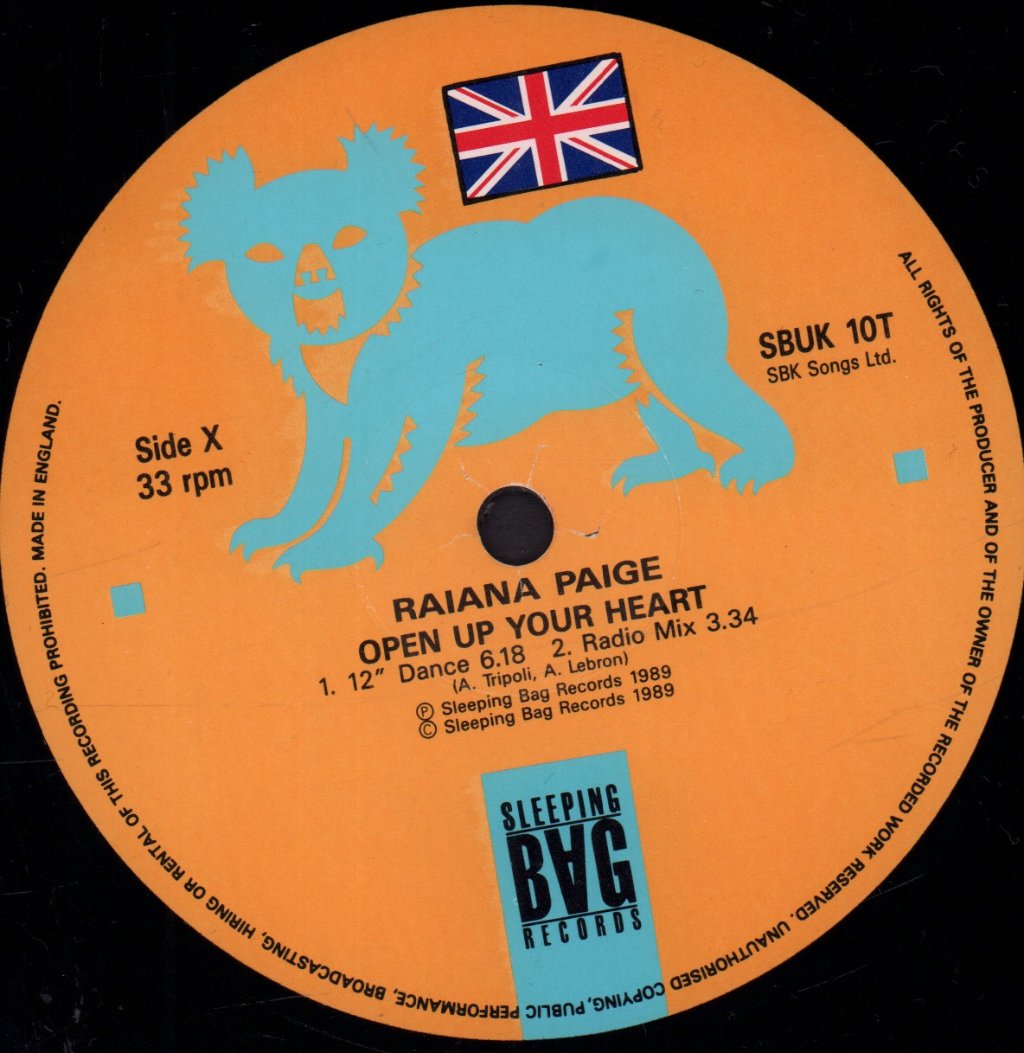 Raiana Paige - Open Up Your Heart - 12 Inch