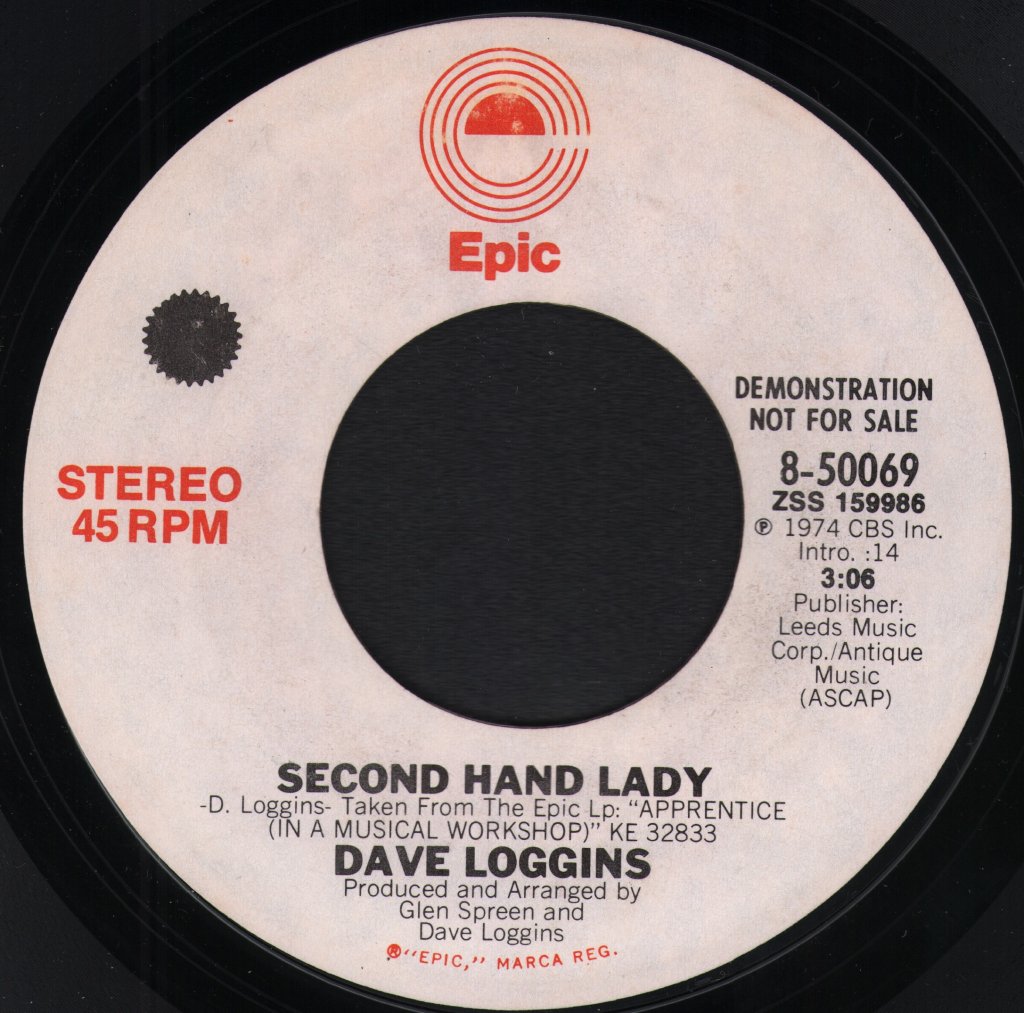 Dave Loggins - Second Hand Lady - 7 Inch