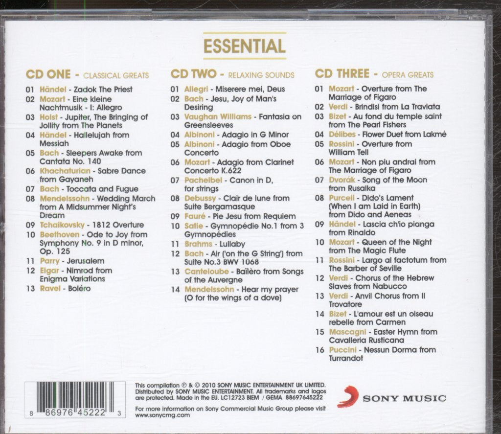Various Artists - Essential Classical Collection - Triple Cd
