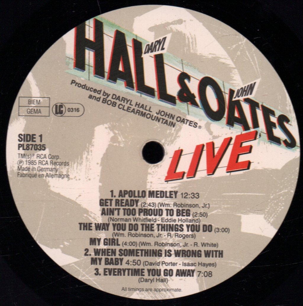 Hall And Oates - Live At The Apollo - Lp