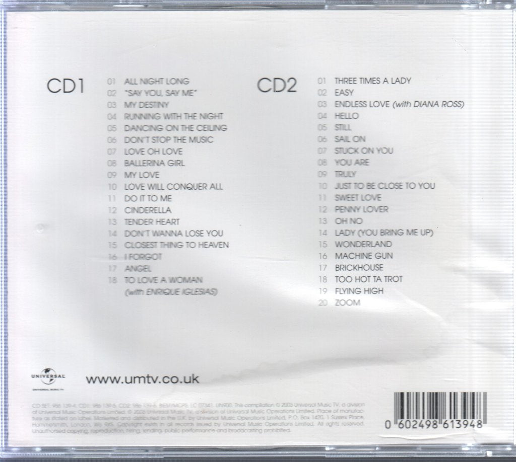 Lionel Richie And The Commodores - Definitive Collection - Double Cd
