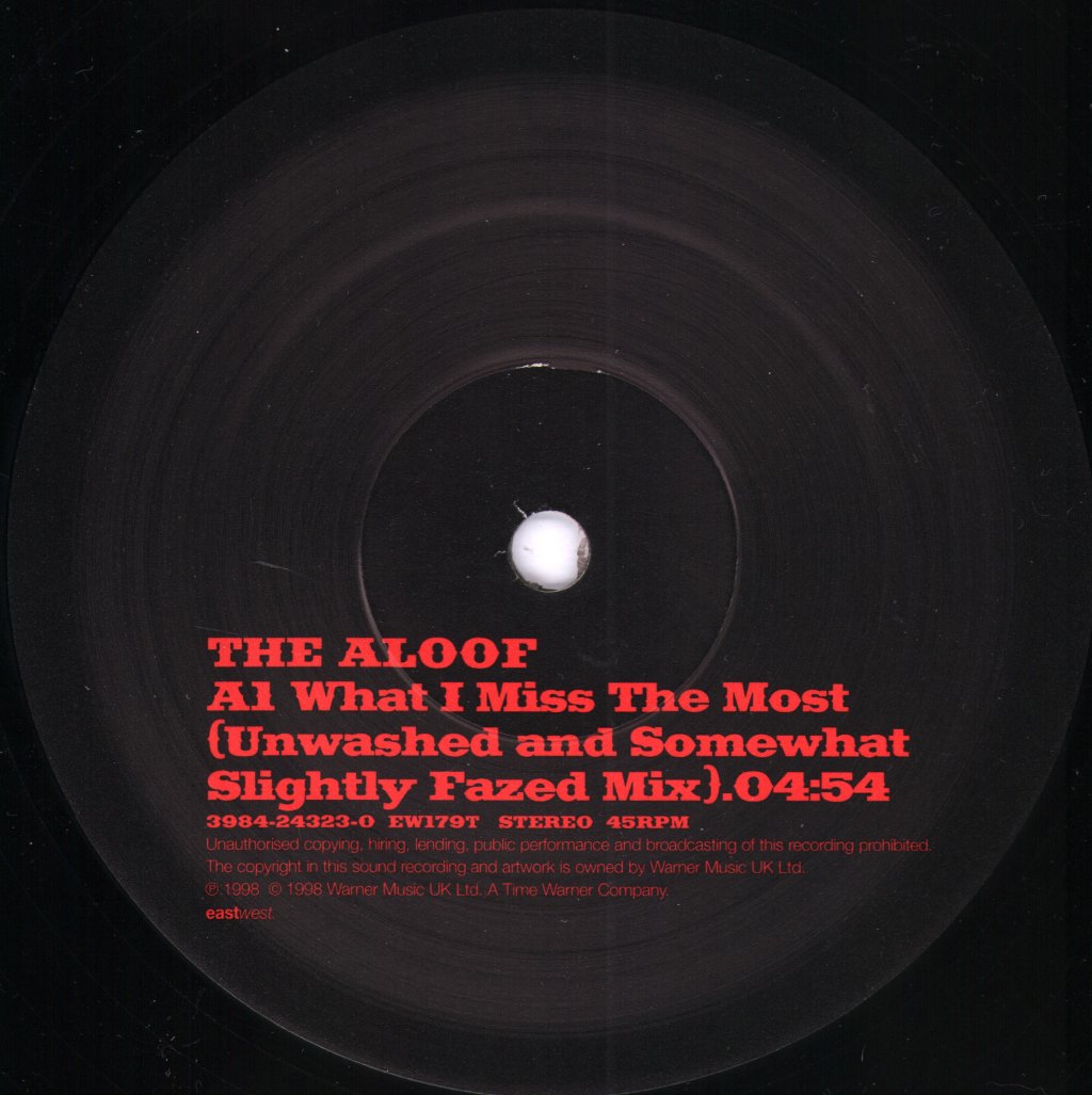 Aloof - What I Miss The Most - 12 Inch