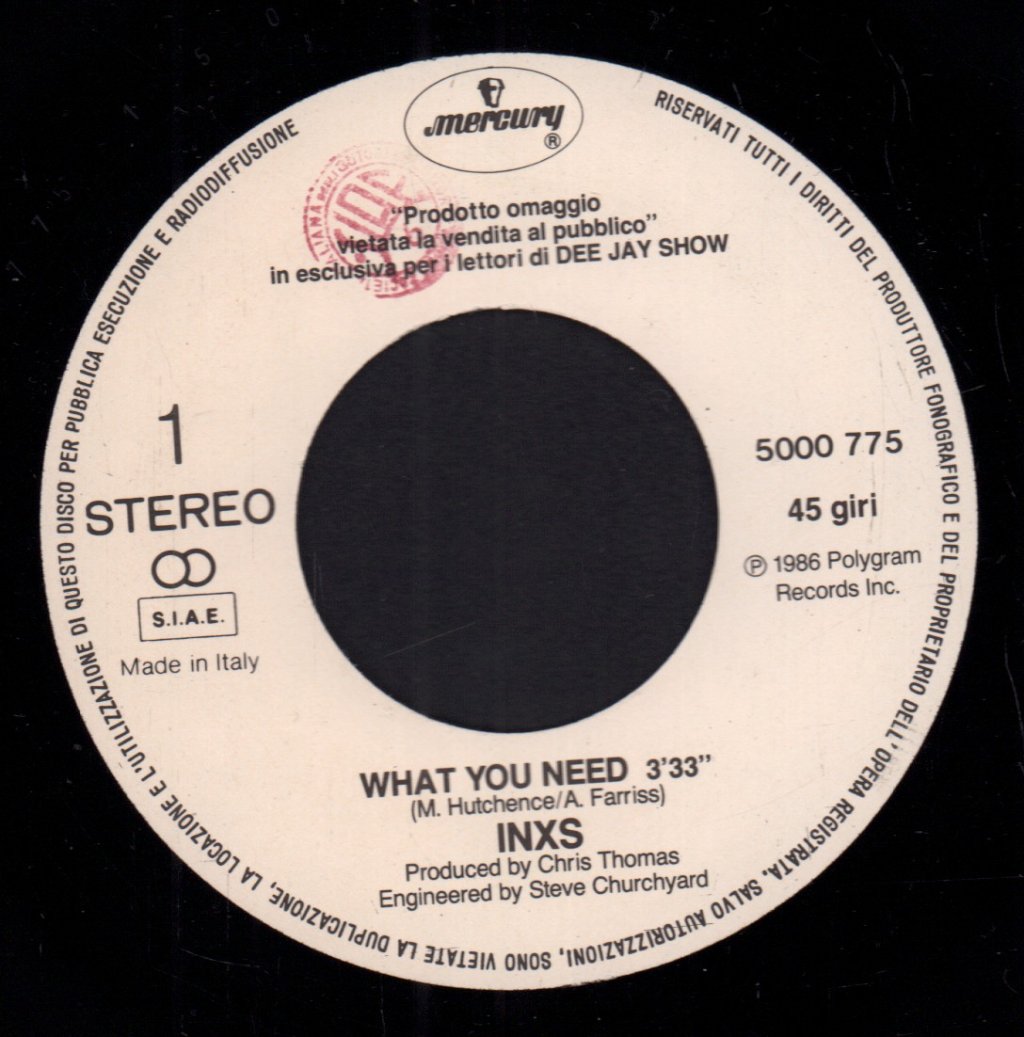 INXS - What You Need - 7 Inch