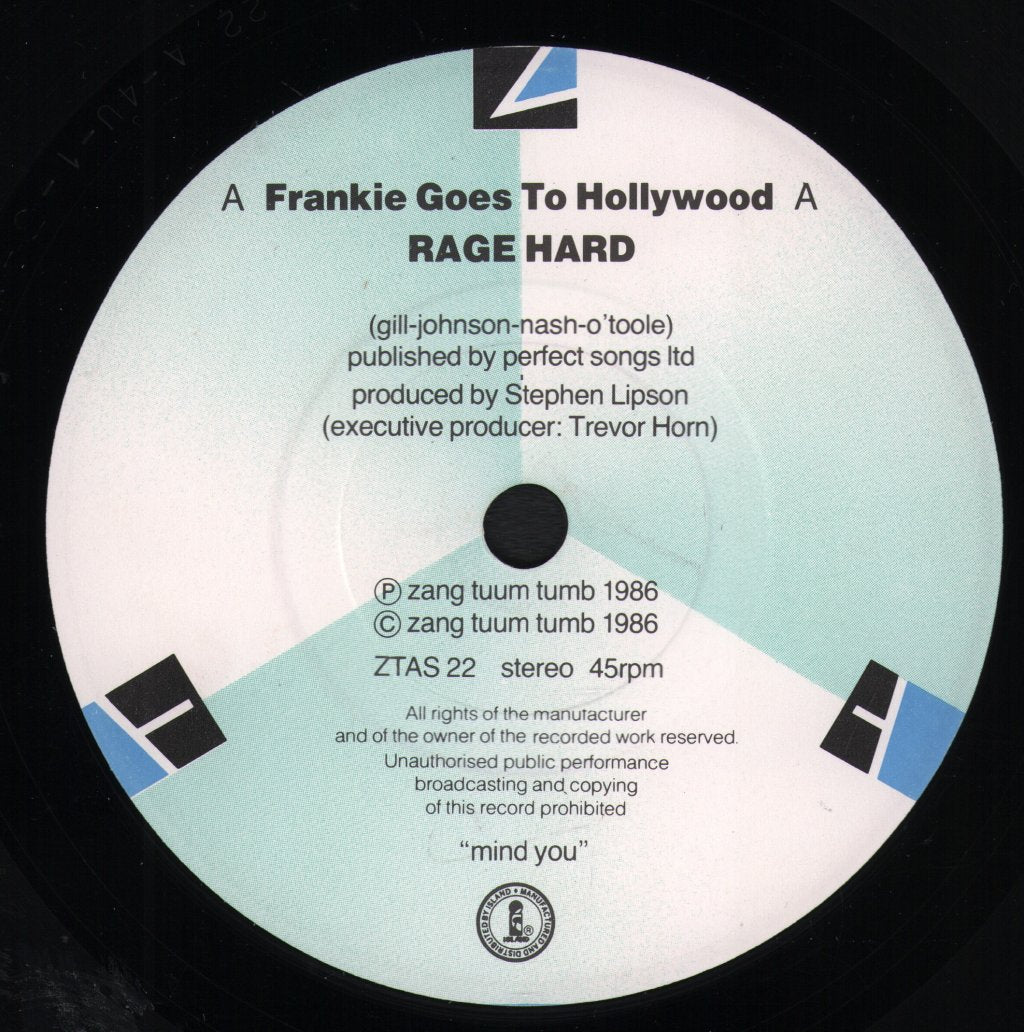 Frankie Goes To Hollywood - Rage Hard - 7 Inch